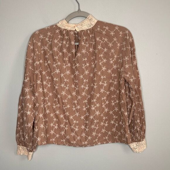 Zara Embroidered Lace Collar Top - Picture 5 of 6